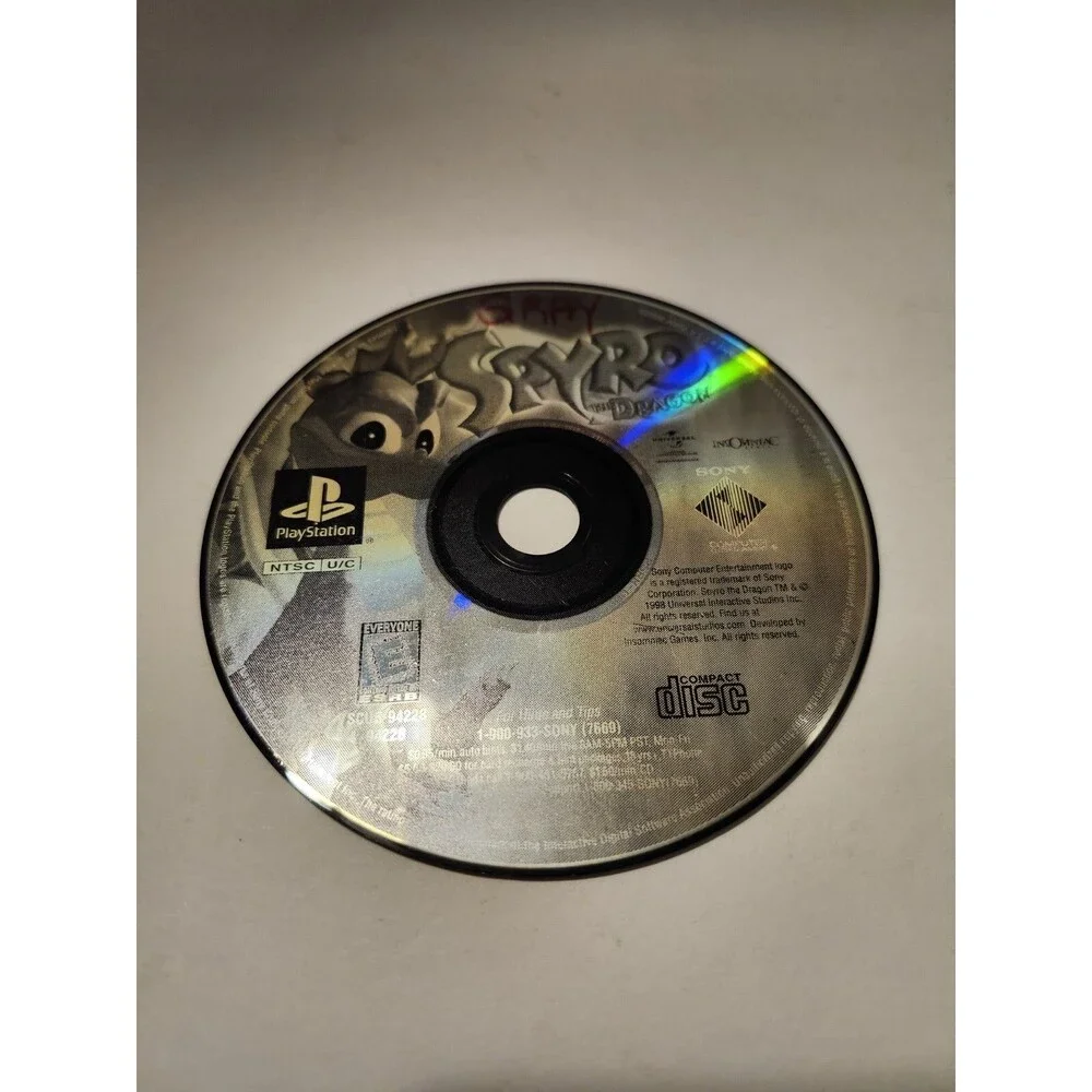 Spyro the Dragon (PlayStation 1, 1998) Disc Only Untested